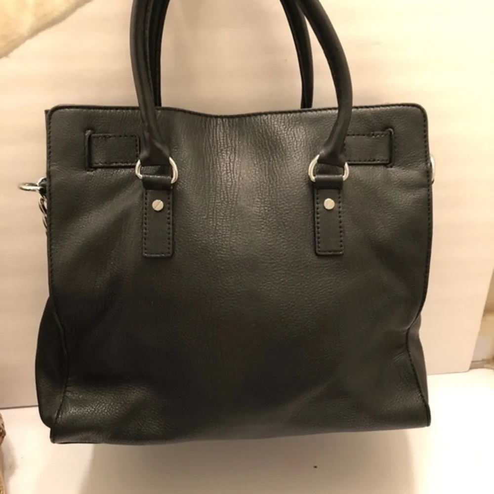 Michael kors black leather large Hamilton bag tote